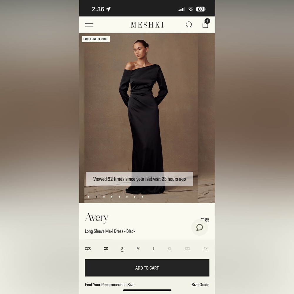 XL MESHKI AVERY BLACK DRESS GOWN